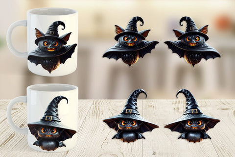 Mug Wrap Scary Little Bat Sticker Sublimation artnoy 