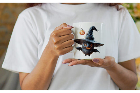 Mug Wrap Scary Little Bat Sticker Sublimation artnoy 