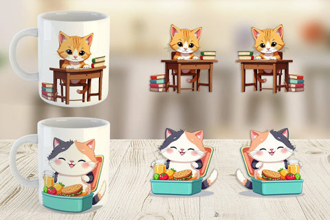 Mug Wrap School Baby Cat Sublimation artnoy 