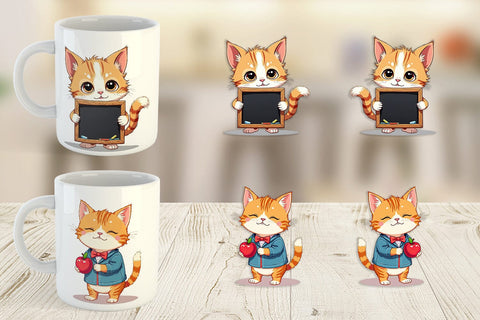 Mug Wrap School Baby Cat Sublimation artnoy 