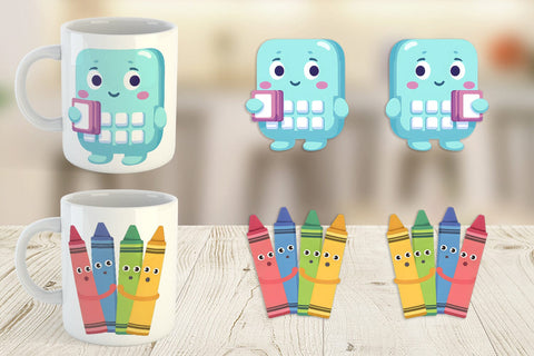 Mug Wrap School Buddies Sublimation artnoy 