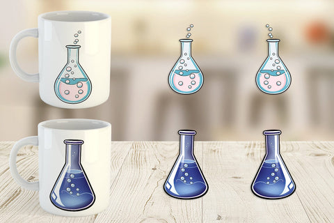 Mug Wrap Science Beaker Sublimation artnoy 