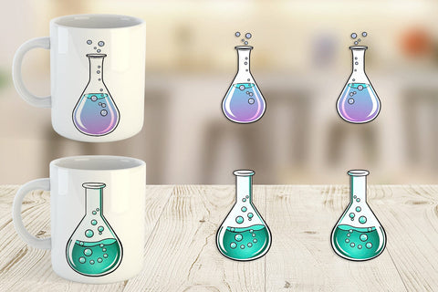 Mug Wrap Science Beaker Sublimation artnoy 