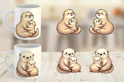 Mug Wrap Sea Otter Mother's Day Sublimation artnoy 