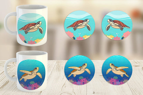 Mug Wrap Sea Turtle Sublimation artnoy 