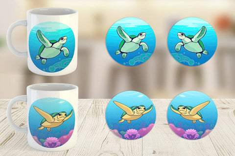 Mug Wrap Sea Turtle Sublimation artnoy 