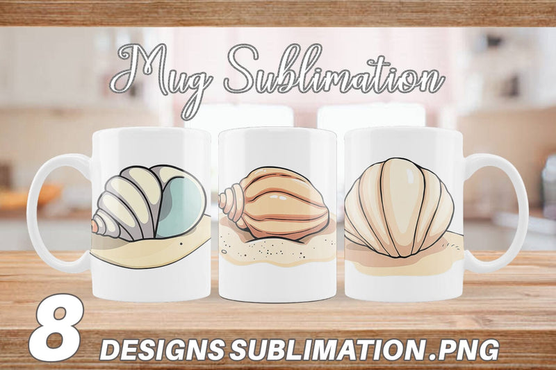 Mug Wrap Seashell Sublimation artnoy 