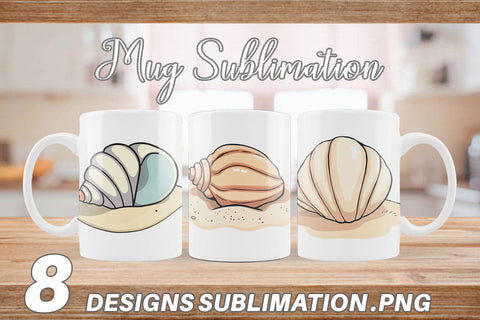 Mug Wrap Seashell Sublimation artnoy 