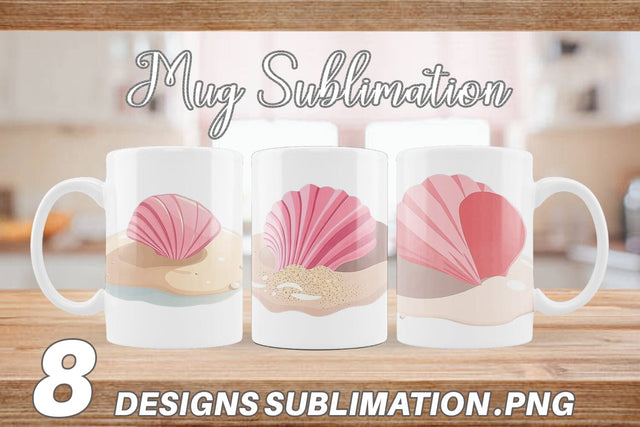 Mug Wrap Seashell Sublimation artnoy 