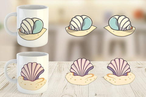 Mug Wrap Seashell Sublimation artnoy 
