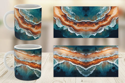 Mug Wrap Seashore Sublimation artnoy 