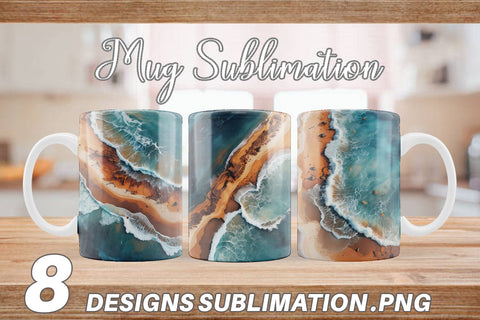 Mug Wrap Seashore Sublimation artnoy 
