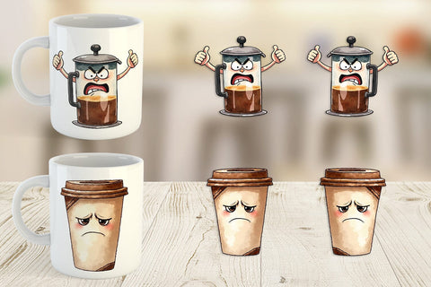 Mug Wrap Sentient Sarcastic Mugs Watercolor Sublimation artnoy 