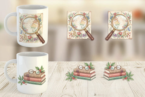 Mug Wrap Sentimental Holiday Post Watercolor Sublimation artnoy 