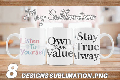 Mug Wrap Serene Soulful Wisdom Quote Sublimation artnoy 