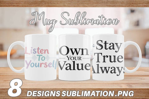 Mug Wrap Serene Soulful Wisdom Quote Sublimation artnoy 