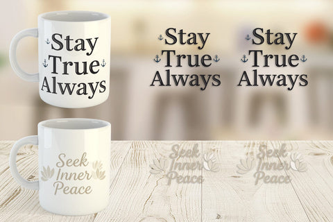 Mug Wrap Serene Soulful Wisdom Quote Sublimation artnoy 