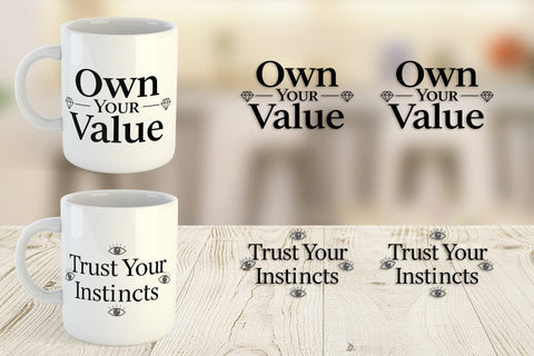Mug Wrap Serene Soulful Wisdom Quote Sublimation artnoy 