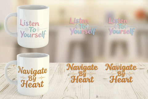 Mug Wrap Serene Soulful Wisdom Quote Sublimation artnoy 
