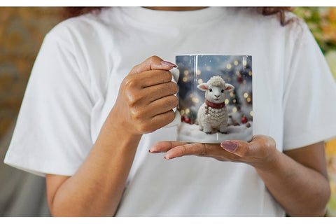 Mug Wrap Sheep Christmas Sublimation artnoy 
