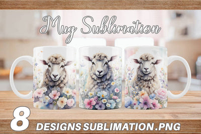 Mug Wrap Sheep Easter Sublimation artnoy 
