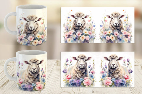 Mug Wrap Sheep Easter Sublimation artnoy 