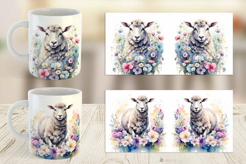 Mug Wrap Sheep Easter Sublimation artnoy 