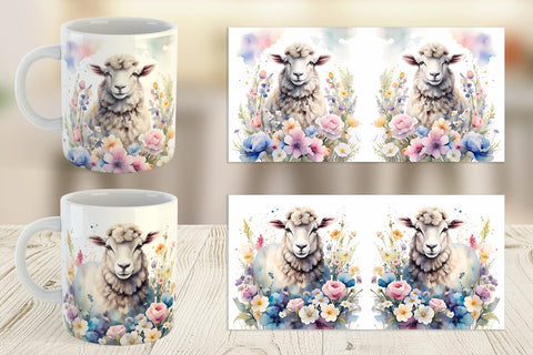 Mug Wrap Sheep Easter Sublimation artnoy 