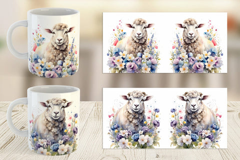 Mug Wrap Sheep Easter Sublimation artnoy 