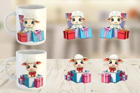 Mug Wrap Sheep Gift Sublimation artnoy 