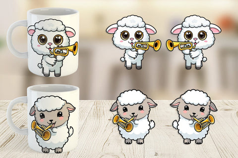 Mug Wrap Sheep New Year Sublimation artnoy 