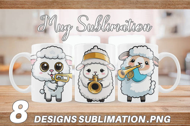 Mug Wrap Sheep New Year Sublimation artnoy 