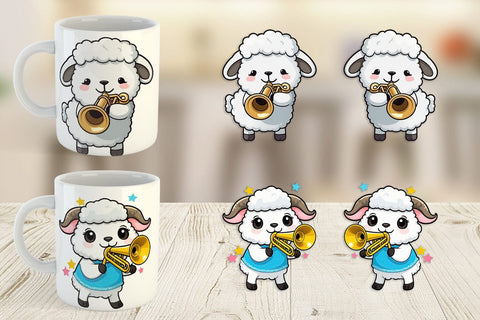Mug Wrap Sheep New Year Sublimation artnoy 