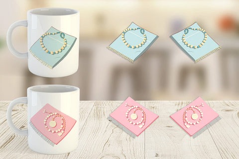 Mug Wrap Shell Necklace Sublimation artnoy 