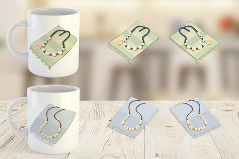 Mug Wrap Shell Necklace Sublimation artnoy 