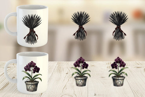 Mug Wrap Sinister Tropical Goth Botany Sublimation artnoy 