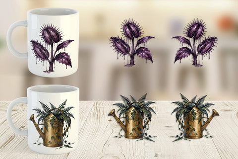 Mug Wrap Sinister Tropical Goth Botany Sublimation artnoy 