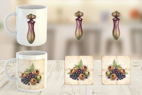 Mug Wrap Sinister Tropical Goth Botany Sublimation artnoy 