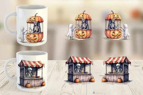 Mug Wrap Skeleton Game Booths Sublimation artnoy 