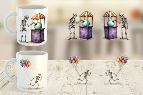 Mug Wrap Skeleton Game Booths Sublimation artnoy 