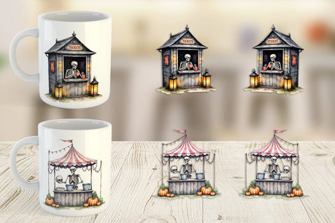 Mug Wrap Skeleton Game Booths Sublimation artnoy 