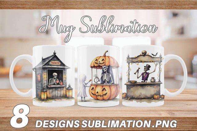 Mug Wrap Skeleton Game Booths Sublimation artnoy 