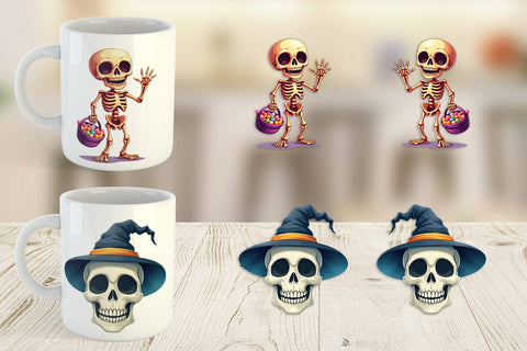 Mug Wrap Skeleton Skulls Sublimation artnoy 