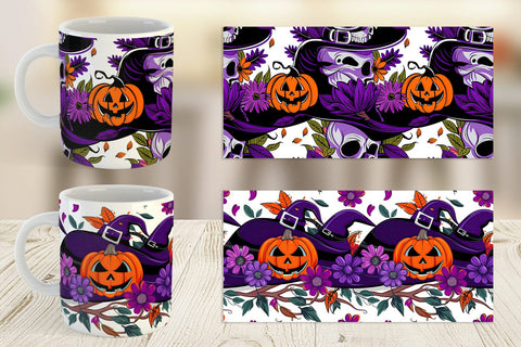 Mug Wrap Skull Pattern Sublimation artnoy 