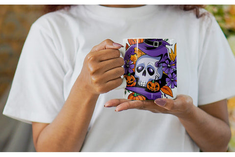 Mug Wrap Skull Pattern Sublimation artnoy 