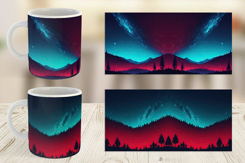 Mug Wrap Sky Shine Landscape Sublimation artnoy 
