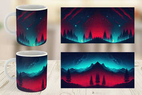 Mug Wrap Sky Shine Landscape Sublimation artnoy 