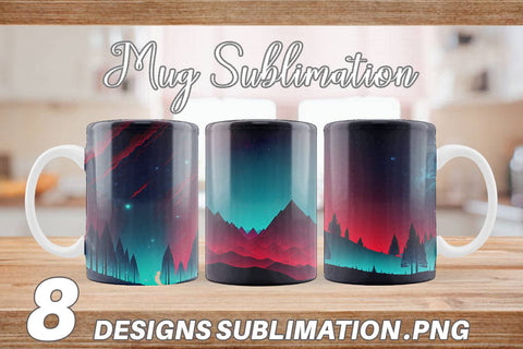 Mug Wrap Sky Shine Landscape Sublimation artnoy 