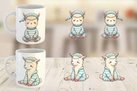 Mug Wrap Sleepy Alpaca Sublimation artnoy 