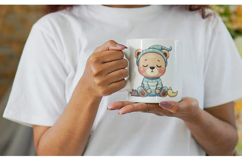 Mug Wrap Sleepy Bear Sublimation artnoy 
